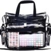 Jula Vance Medium Clear PVC Makeup Artist Set Bag Transparent Cosmetic Storage Bag Travel Make up Kits Organizer MUA Bag Stadium Approved Clear Tote Bag with Removable Shoulder Strap - Image 6