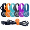 SUNFICON 6 Pack Magnetic Cord Organizers Cable Clips Cable Straps Silicone Twist Ties Colorful Headphone Cord Keeper Holder Manager Bookmark Whiteboard Fridge Magnet Keychain Gift Home,Office,School - Image 3