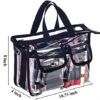 Jula Vance Medium Clear PVC Makeup Artist Set Bag Transparent Cosmetic Storage Bag Travel Make up Kits Organizer MUA Bag Stadium Approved Clear Tote Bag with Removable Shoulder Strap - Image 7