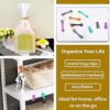SUNFICON 6 Pack Magnetic Cord Organizers Cable Clips Cable Straps Silicone Twist Ties Colorful Headphone Cord Keeper Holder Manager Bookmark Whiteboard Fridge Magnet Keychain Gift Home,Office,School - Image 7