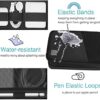 Electronics Organizer Bag Waterproof Travel Organizer Bag Electronics Accessories Pouch Bag Cable Storage Bag Portable Carrying Case for Cable Hard Drives Charger Phone Power Bank SD Card Pencil Black - Image 6