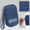 Songaa Electronic Organizer Small Travel Cable Organizer Bag Electronic Accessories Portable Waterproof Tech Travel Storage Bag for Cable, Cord, Charger, Phone, USB, Blue - Image 7