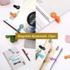SUNFICON 6 Pack Magnetic Cord Organizers Cable Clips Cable Straps Silicone Twist Ties Colorful Headphone Cord Keeper Holder Manager Bookmark Whiteboard Fridge Magnet Keychain Gift Home,Office,School - Image 9