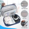 Songaa Electronic Organizer Small Travel Cable Organizer Bag Electronic Accessories Portable Waterproof Tech Travel Storage Bag for Cable, Cord, Charger, Phone, USB, Blue - Image 4