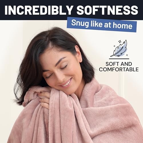 Travel Blanket and Pillow Set - Airplane Blanket for Adults 60x50in with Inflatable Pillow for Airplane - Soft & Compact Plane Blanket - 3 in 1 Travel Combo for Plane, Car, Camping - Image 7