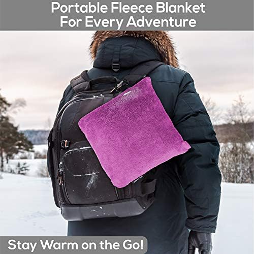 Well Traveled - 2 in 1 Fleece Travel Blanket with Stuffable Pillowcase, Airplane Travel Essentials, Portable Airplane or Car Blanket - Family Travel Necessities - Comfy Airplane Traveling Accessories - Image 7