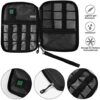 Travel Cable Organizer Bag Waterproof Portable Electronic Accessories Organizer for USB Cable Cord Phone Charger Headset Wire SD Card with 5pcs Cable Ties(Grey) - Image 4