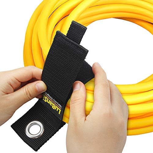 LuBanSir 9 Pack Extension Cord Holder Organizer, Holds 50lbs Heavy Duty Storage Straps for Garden Hose Storage and Garage Wall Organization - Image 7