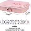 Canboc Hard Travel Electronic Organizer Case for MacBook Power Adapter Charger Cable Apple Magic Mouse Power Bank Apple Pencil USB Flash Disk SD Card Small Portable Accessories Tech Bag, Rose Gold - Image 7