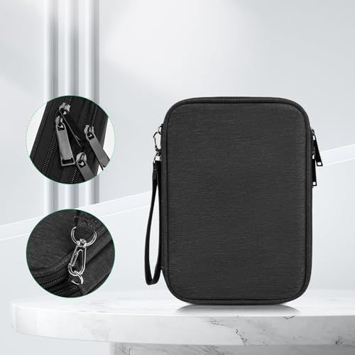 Qinntono Electronic Organizer Travel Cable Accessories Bag, Waterproof Electronic Organizer Case, Electronic Accessories Organizer Bag for 7.9" iPad Mini, Power Bank, Chargers, USB Cable, Flash Drive - Image 8