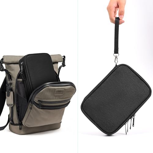Qinntono Electronic Organizer Travel Cable Accessories Bag, Waterproof Electronic Organizer Case, Electronic Accessories Organizer Bag for 7.9" iPad Mini, Power Bank, Chargers, USB Cable, Flash Drive - Image 6