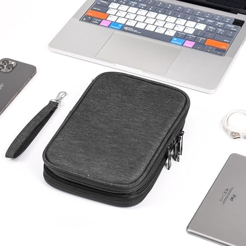 Qinntono Electronic Organizer Travel Cable Accessories Bag, Waterproof Electronic Organizer Case, Electronic Accessories Organizer Bag for 7.9" iPad Mini, Power Bank, Chargers, USB Cable, Flash Drive - Image 7