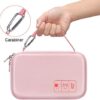 Canboc Hard Travel Electronic Organizer Case for MacBook Power Adapter Charger Cable Apple Magic Mouse Power Bank Apple Pencil USB Flash Disk SD Card Small Portable Accessories Tech Bag, Rose Gold - Image 6