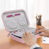 Canboc Hard Travel Electronic Organizer Case for MacBook Power Adapter Charger Cable Apple Magic Mouse Power Bank Apple Pencil USB Flash Disk SD Card Small Portable Accessories Tech Bag, Rose Gold - Image 8