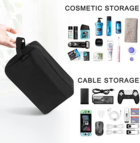 FYY Electronic Organizer, Travel Cable Organizer Bag Pouch Electronic Accessories Carry Case Portable Waterproof All-in-One Storage Bag for Cable, Cord, Charger, Phone, Earphone Black - Image 3