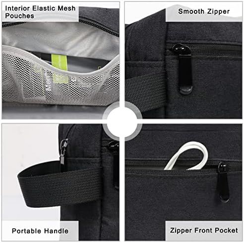 FYY Electronic Organizer, Travel Cable Organizer Bag Pouch Electronic Accessories Carry Case Portable Waterproof All-in-One Storage Bag for Cable, Cord, Charger, Phone, Earphone Black - Image 4