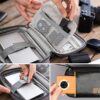 Electronics Travel Organizer, Electronic Accessories Bag, Digital Gadget Organizer Case, Travel Cable Organizer bag Waterproof Portable Electronic Organizer, External Hard Drive Portable Carrying Case - Image 5