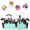 Travel Makeup Brush Set 25 Pcs Makeup Brushes Premium Cosmetic Make Up Brushes Foundation Blending Blush Concealer Shader Eyeshadow Eyeliner Set for Wife Women Girlfriend Valentines Day Gifts - Image 6