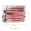 Travel Makeup Brush Set 25 Pcs Makeup Brushes Premium Cosmetic Make Up Brushes Foundation Blending Blush Concealer Shader Eyeshadow Eyeliner Set for Wife Women Girlfriend Valentines Day Gifts - Image 8