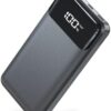 Portable Charger, 20000mAh Power Bank with Digital Display, 20W Fast Charging Battery Pack with USB C/USB A Output, Cell Phone Charger for iPhone 15/14 Samsung Pixel AirPods and More - Image 2