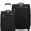 Samsonite Aspire DLX Softside Expandable Luggage Set with Spinners (Carry-on & Medium), Black - Image 2