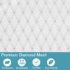 Polecasa Heavy Duty Large Mesh Laundry Bag with Drawstring Closure and ID Tag, Durable Laundry Bag with 100g Diamond Mesh (24"x 36"| 1 Pack) - White - Image 3
