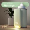 Büki Portable Bottle Warmer for Breastmilk or Baby Formula - Fast Heating + Leak-Proof + Adjustable Travel Warmer with Battery-Powered Temperature Display, Flashlight - 6000MAH Rechargeable Battery - Image 7