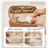 EACHY Travel Makeup Bag,Large Capacity Cosmetic Bags for Women,Waterproof Portable Pouch Open Flat Toiletry Bag Make up Organizer with Divider and Handle - Image 4