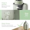 Büki Portable Bottle Warmer for Breastmilk or Baby Formula - Fast Heating + Leak-Proof + Adjustable Travel Warmer with Battery-Powered Temperature Display, Flashlight - 6000MAH Rechargeable Battery - Image 3