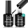 Beetles 2 Pcs 15ml No Wipe Gel Top Coat and Base Coat Set - Shine Finish and Long Lasting, Soak Off LED Nail Lamp Gel Base Top Coat Finish Nail Art Design Manicure Gifts for Women - Image 2