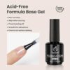 Beetles 2 Pcs 15ml No Wipe Gel Top Coat and Base Coat Set - Shine Finish and Long Lasting, Soak Off LED Nail Lamp Gel Base Top Coat Finish Nail Art Design Manicure Gifts for Women - Image 4